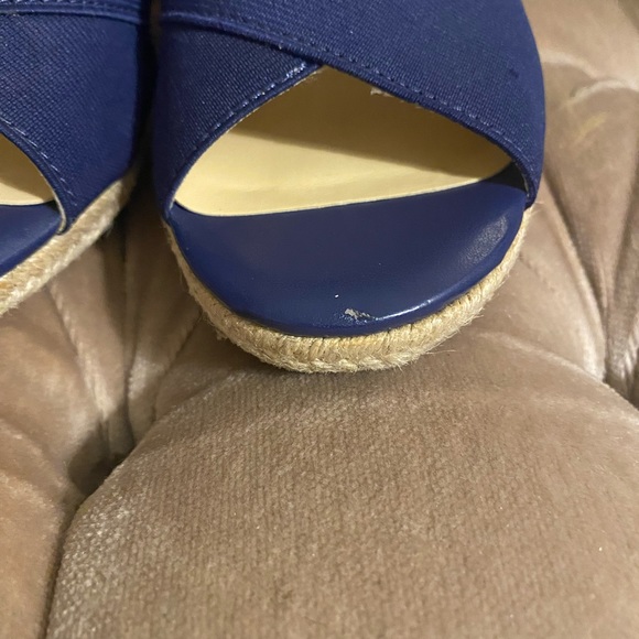 Liz Claiborne Navy Hemp Wedge size 8.5 - Picture 5 of 8